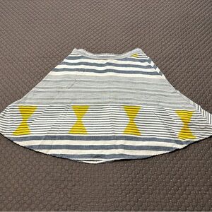 Tracy Reese White, Blue, and Yellow High-Low Skirt